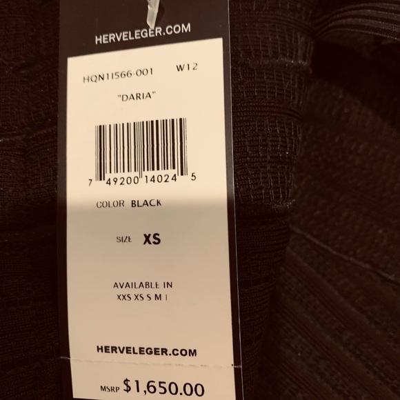 Herve Leger XS Daría Black Bandage Sequined Corset - Picture 6 of 9